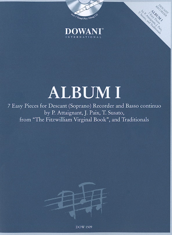 Album Volume 1 (easy) For Descant (soprano) Recorder And Basso Continuo