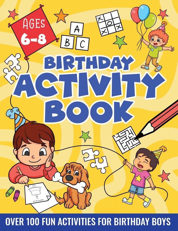 Front cover_Birthday Activity Book for Boys 6-8