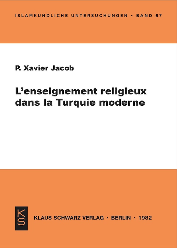 Front cover_L' enseignement religieux dans la Turquie moderne