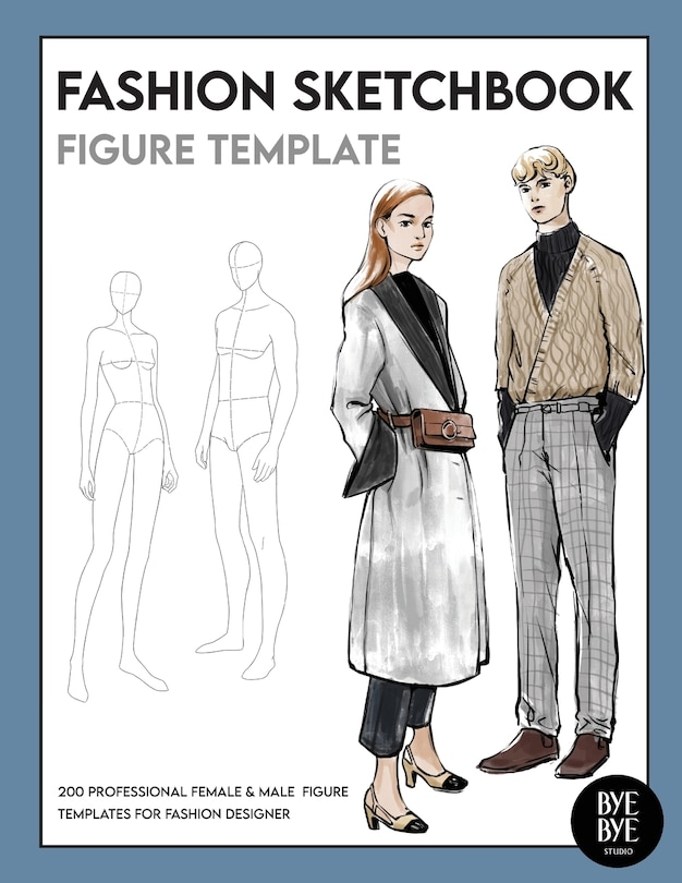 Front cover_Female & Male Fashion Sketchbook Figure Template