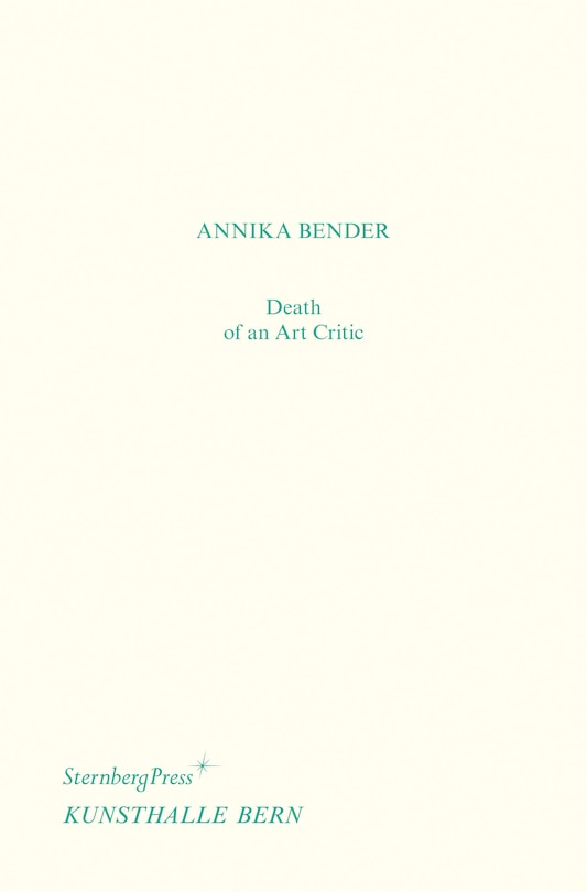Front cover_Death Of An Art Critic / Tod Einer Kritikerin