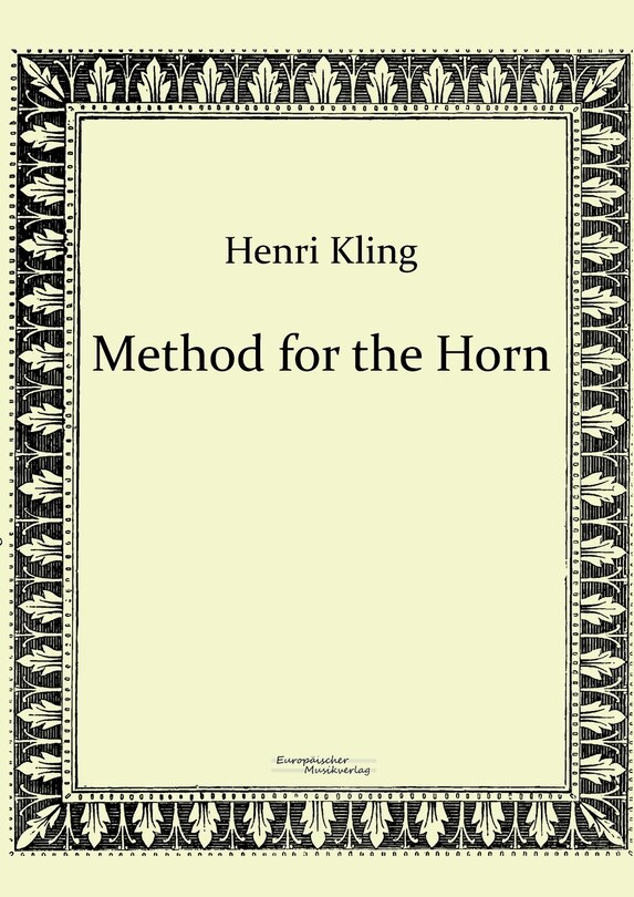 Front cover_Method for the Horn