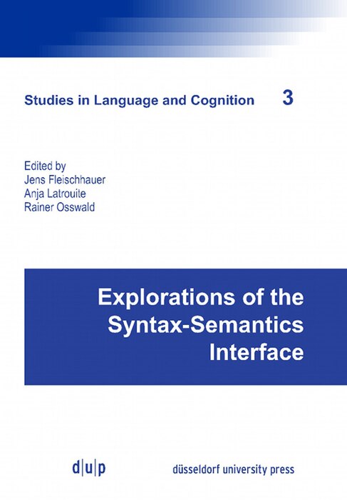 Front cover_Explorations of the Syntax-Semantics Interface