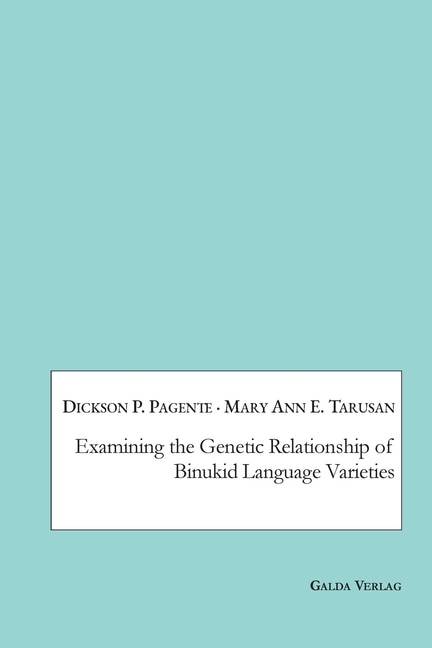 Couverture_Examining the Genetic Relationship of Binukid Language Varieties
