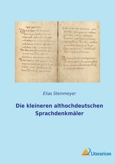 Front cover_Die kleineren althochdeutschen Sprachdenkmäler