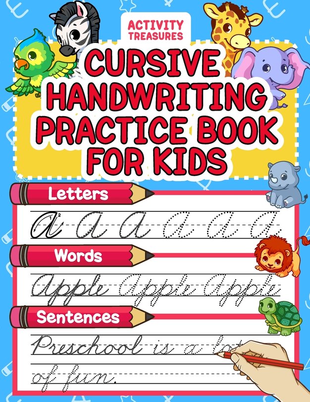 Front cover_Cursive Handwriting Practice Book For Kids