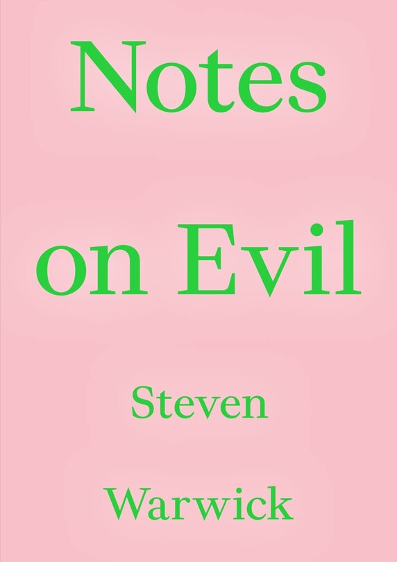 Couverture_Notes on Evil