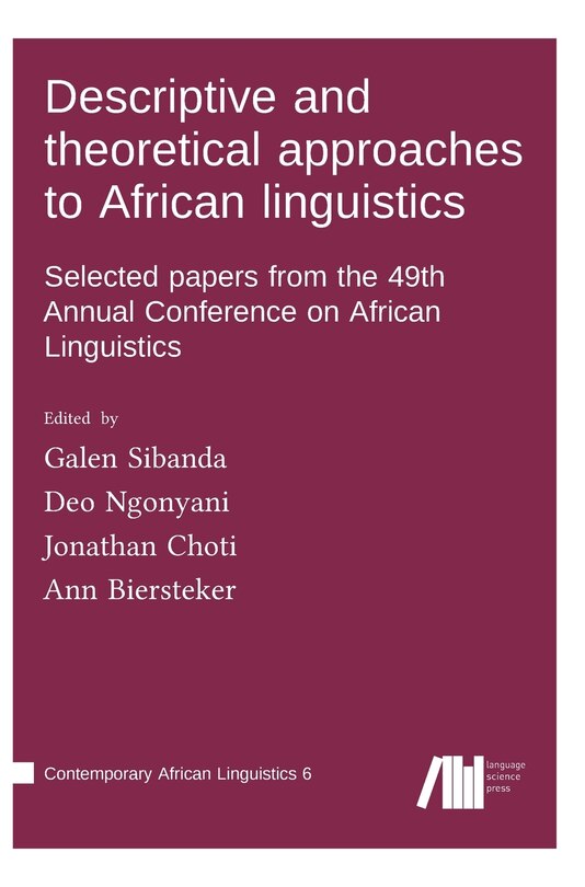 Front cover_Descriptive and theoretical approaches to African linguistics