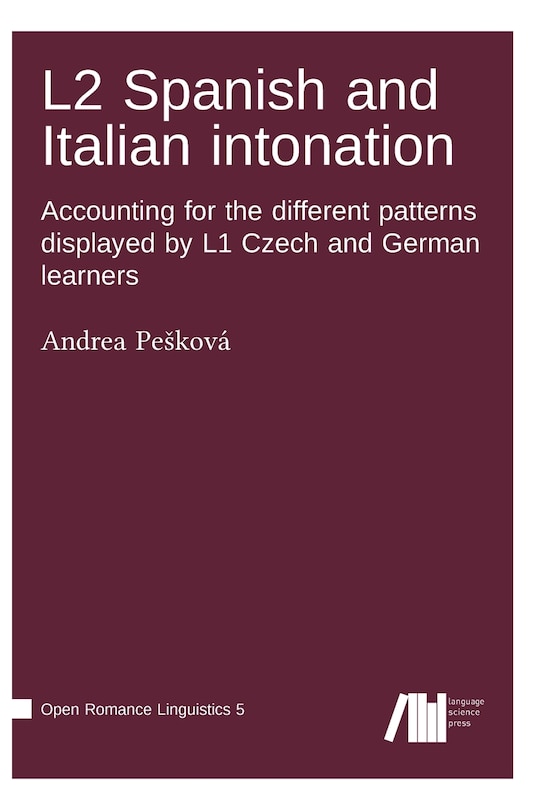 Front cover_L2 Spanish and Italian intonation