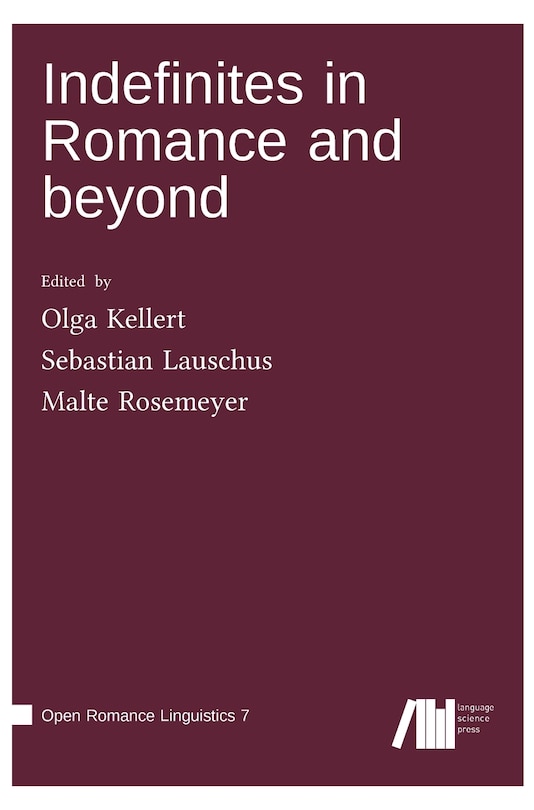 Front cover_Indefinites in Romance and beyond