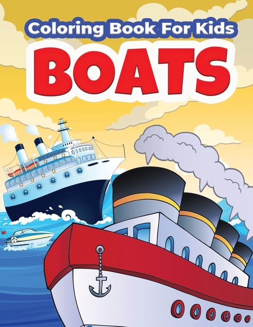 Front cover_Boats Coloring Book For Kids