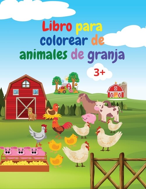 Front cover_Libro Para Colorear De Animales De Granja
