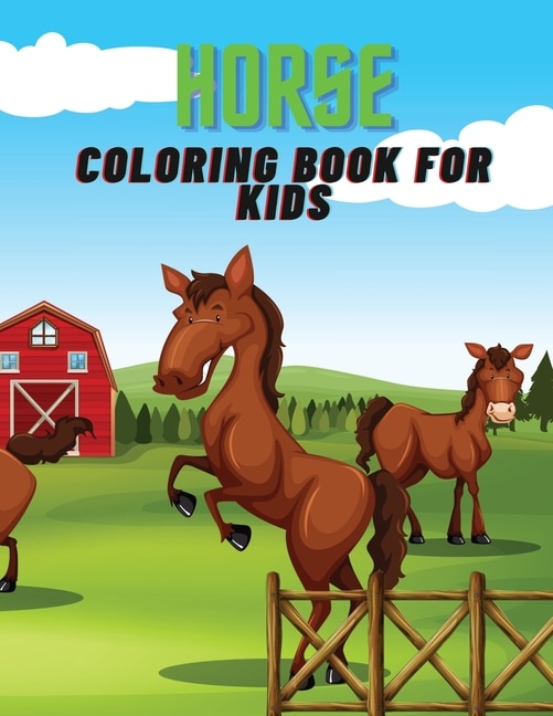 Front cover_Horse Coloring Book For Kids