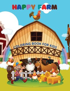 Front cover_Happy Farm- Coloring Book For Kids