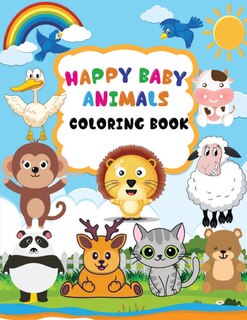Front cover_Happy Baby Animals Coloring Book
