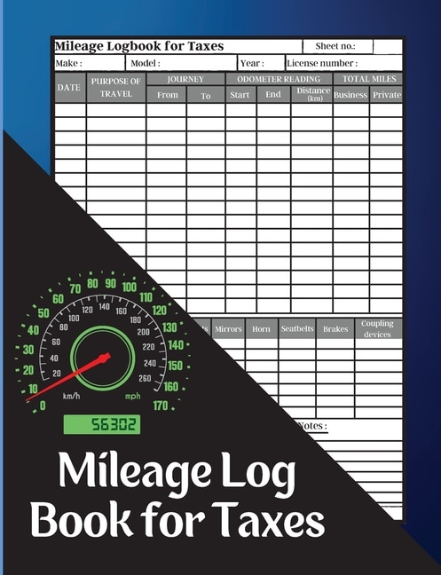 Front cover_Mileage Log Book for Taxes