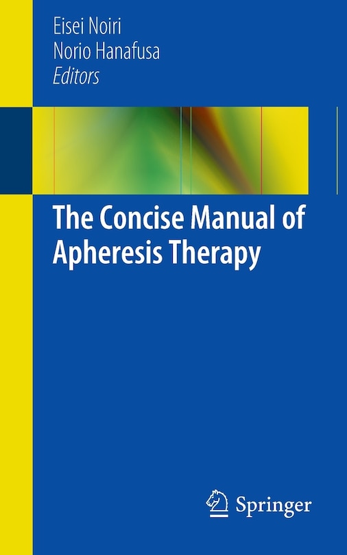 Couverture_The Concise Manual of Apheresis Therapy