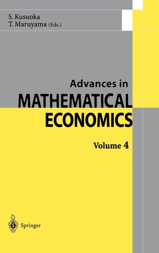 Front cover_Advances in Mathematical Economics 4