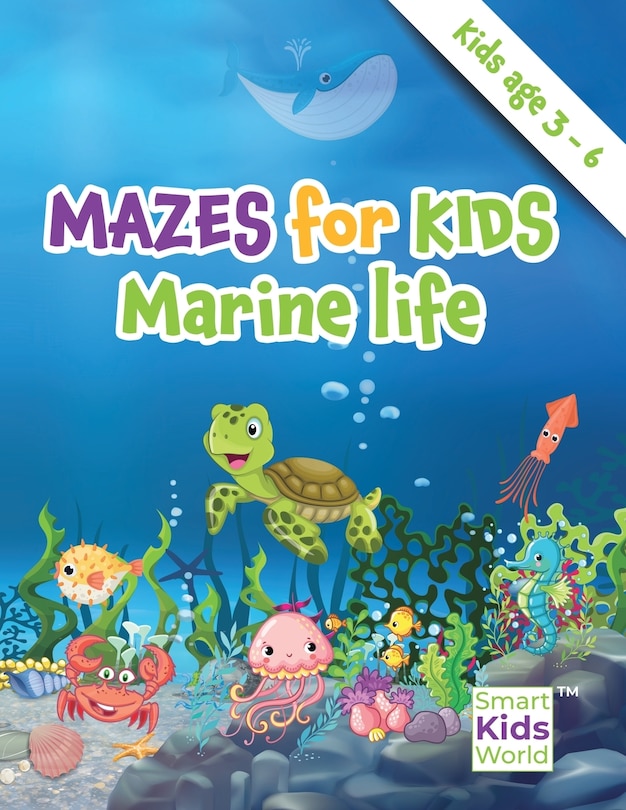 Front cover_Mazes for Kids - Marine Life