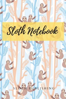Front cover_Sloth Lined Journal Notebook