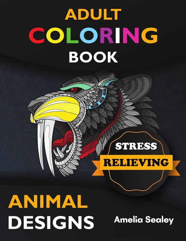 Front cover_Animal Coloring Book for Adults