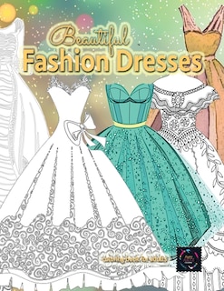 Couverture_Beautiful fashion dresses coloring book for adults, beautiful dresses coloring book