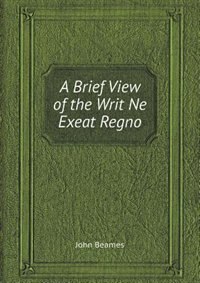 Couverture_A Brief View of the Writ Ne Exeat Regno