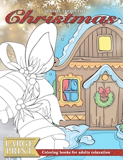 Front cover_Large Print Coloring Books For Adults Relaxation Christmas