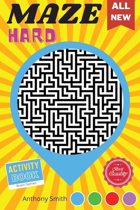 Couverture_From Here to There 120 Hard Challenging Mazes For Adults Brain Games For Adults For Stress Relieving and Relaxation!