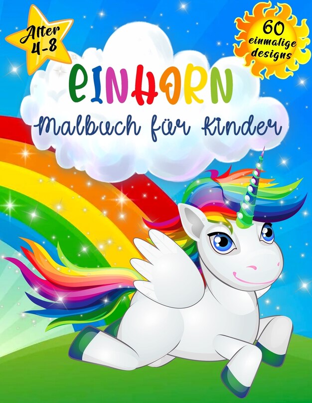 Couverture_Einhorn malbuch für Kinder im Alter von 4-8 Jahren