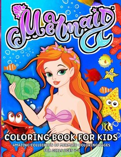 Front cover_Mermaid Coloring Book for Girls Ages 4-8