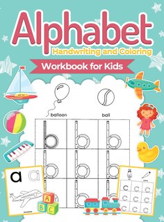 Front cover_Alphabet Handwriting and Coloring Workbook For Kids
