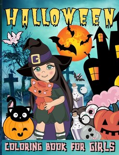 Front cover_Halloween Coloring Book For Girls