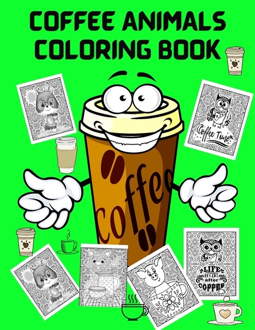 Front cover_Coffee Animals Coloring Book