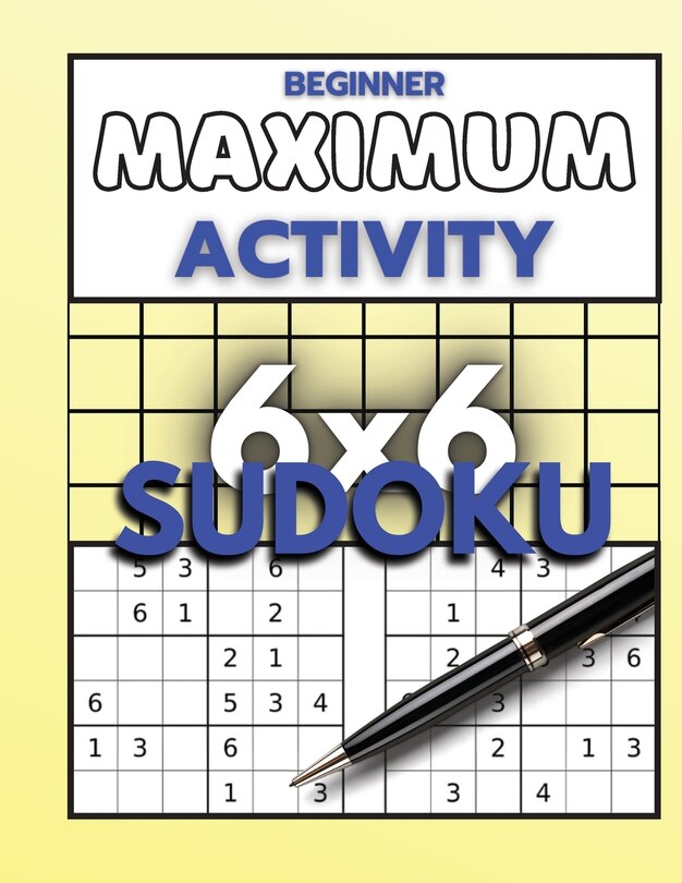 Front cover_Beginner Maximum Activity 6x6 Sudoku