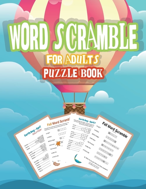 Front cover_Word Scramble Puzzle Book for Adults