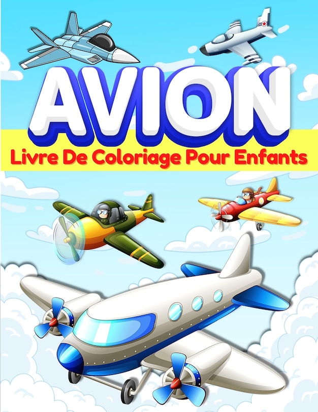 Couverture_Livre De Coloriage Avion Pour Les Enfants