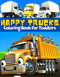 Front cover_Trucks Coloring Book For Toddlers