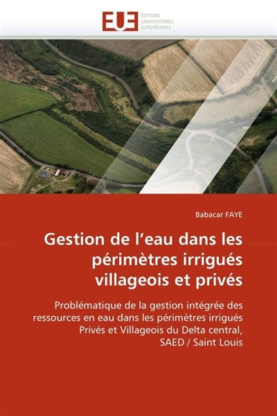 Front cover_Gestion de l'eau dans les périmètres irrigués villageois et privés