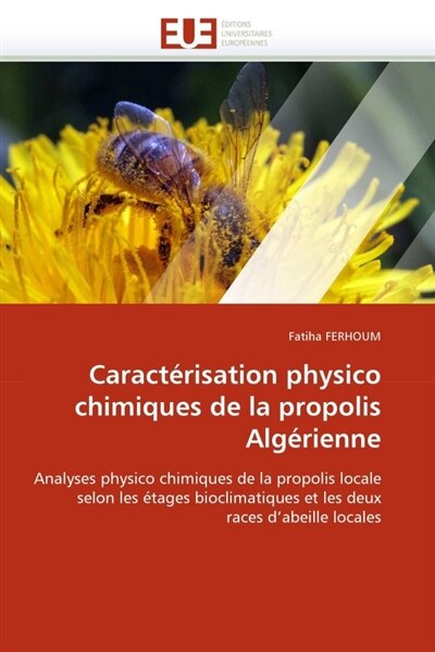 Couverture_Caractérisation physico chimiques de la propolis algérienne