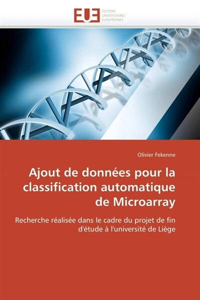 Front cover_Ajout de donn&eacute;es pour la classification automatique de microarray