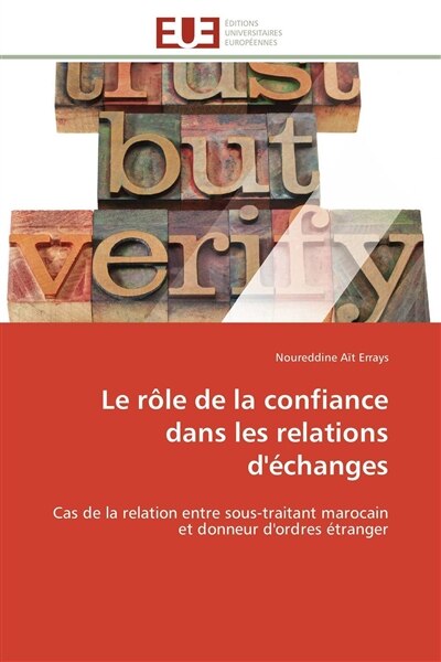 Front cover_Le rôle de la confiance dans les relations d'échanges