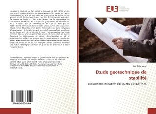 Front cover_Etude geotechnique de stabilité