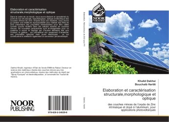 Couverture_Elaboration et caract&eacute;risation structurale,morphologique et optique