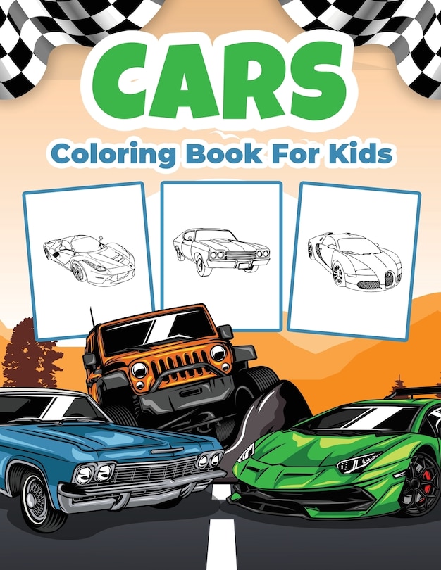Front cover_Cars Coloring Book for Kids