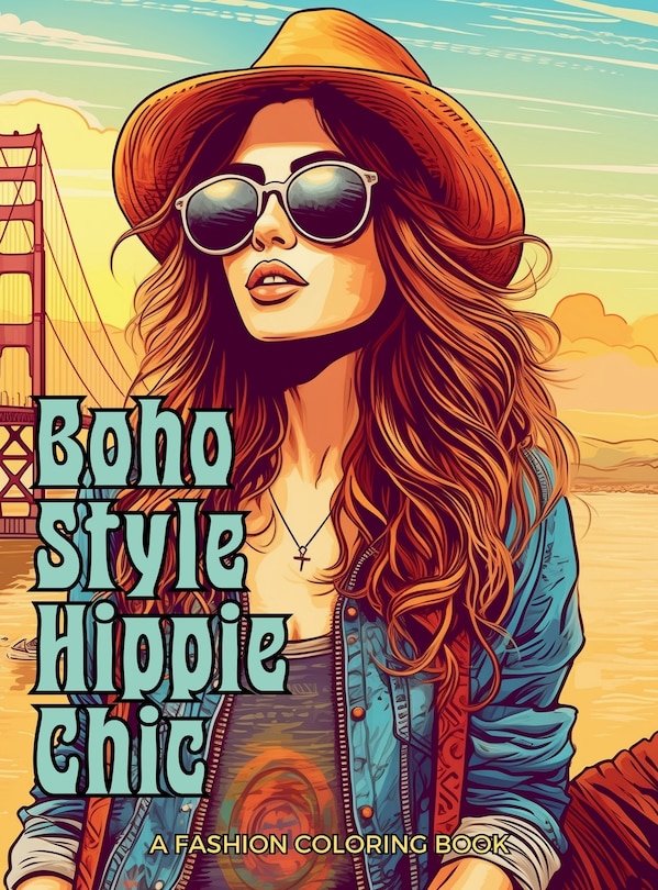 Front cover_Boho Style Hippie Chic - A Fashion Coloring Book