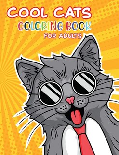 Front cover_Cool Cats Coloring Book For Adults