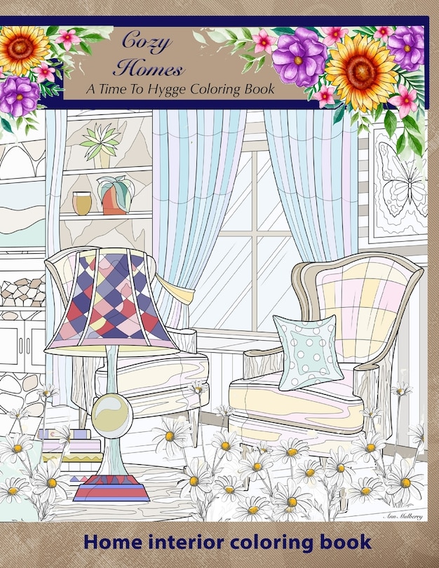 Front cover_Cozy Homes. A Time to Hygge coloring Book.