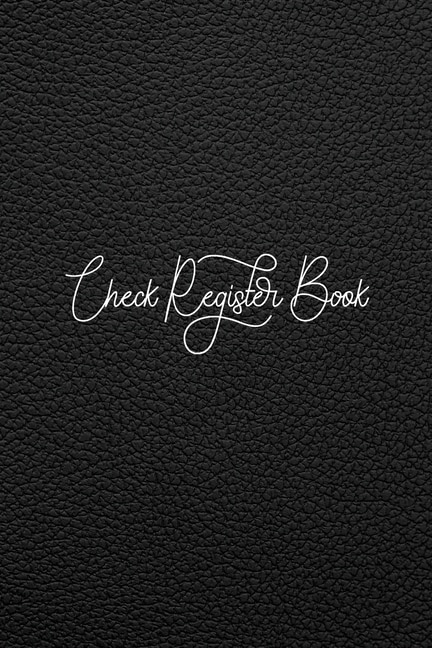 Front cover_Check Register Book Journal