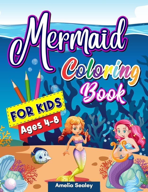 Front cover_Magical World of Mermaid - Coloring Book for Kids